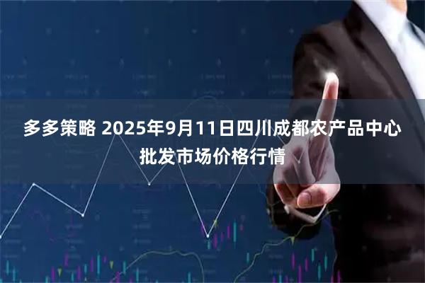 多多策略 2025年9月11日四川成都农产品中心批发市场价格行情